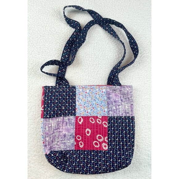 SALLY SAW • Handmade Colorful Patchwork Tote Bag - Picture 3 of 12